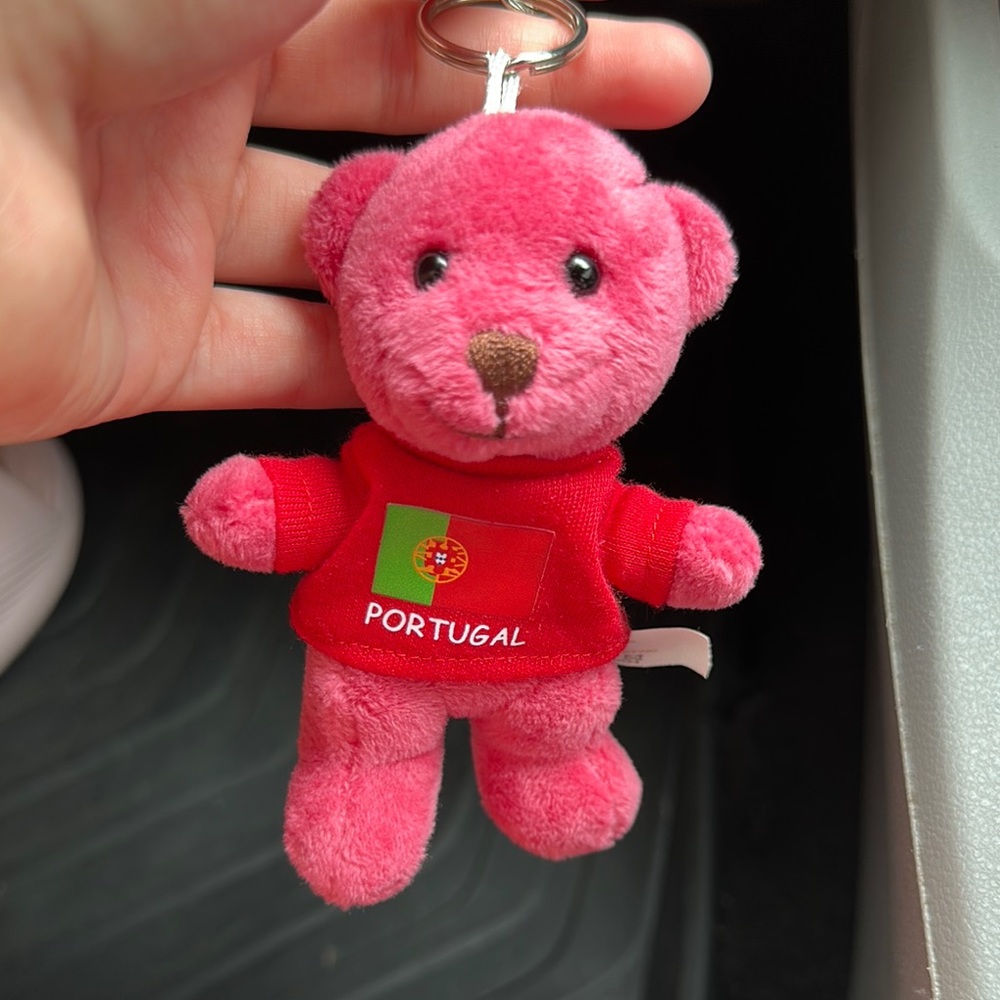 Pink Teddy Bear Keychain